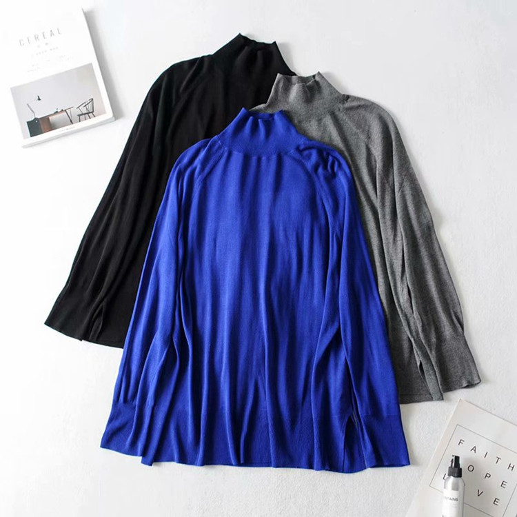 Széles pulóver pólógallérral több színben