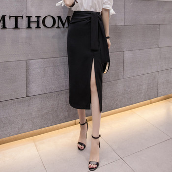 Modern női szoknya hasítékkal - két színben