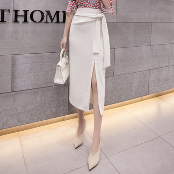 Modern női szoknya hasítékkal - két színben