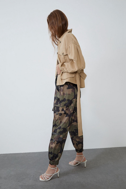 Geaca de dama din blugi de culoare maro - model lat