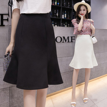 Stílusos női szoknya két színben szabott modellben