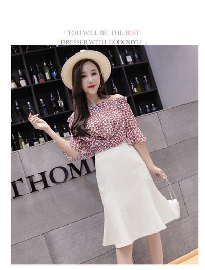 Stílusos női szoknya két színben szabott modellben