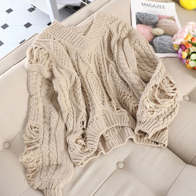 Pulover de dama modern cu motive rupte in mai multe culori