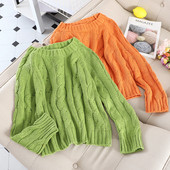 Alkalmi női pulóver O-nyakkal, különböző színekben