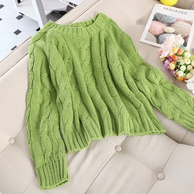 Alkalmi női pulóver O-nyakkal, különböző színekben