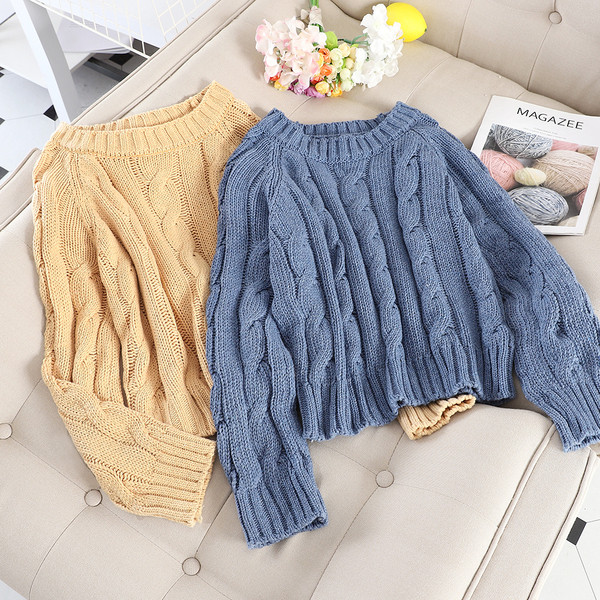 Alkalmi női pulóver O-nyakkal, különböző színekben