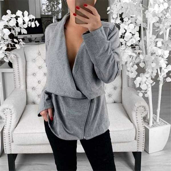 Modern női pulóver sima modell szürke és fekete színben