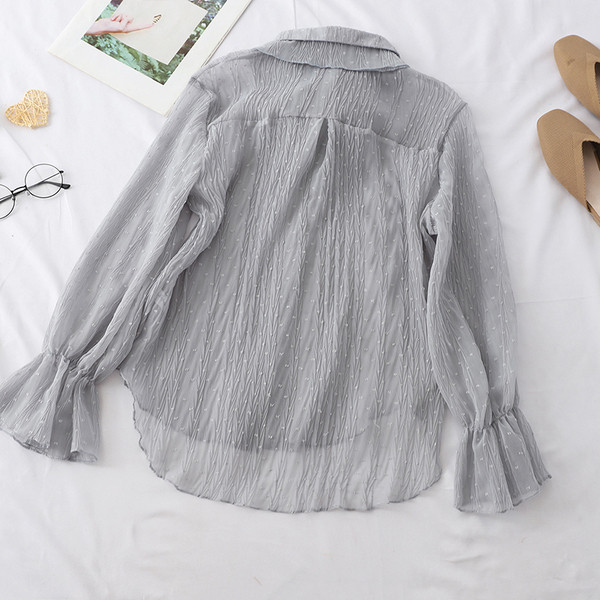 Stílusos női ing gallérján szalaggal több színben