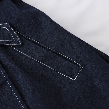 Rochie de dama din denim model asimetric cu curea in doua culori