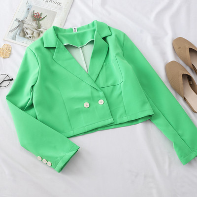 Női rövid modellkabát fekete és zöld színben