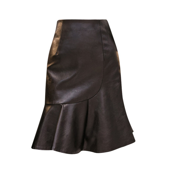 Fusta de dama moderna croiala model-in culoarea neagra