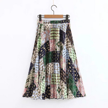 Női rakott szoknya színes mintával