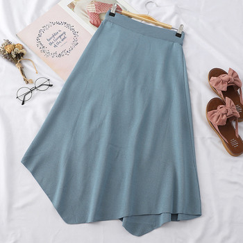 Kivágott női szoknya magas derékkal, gombokkal több színben