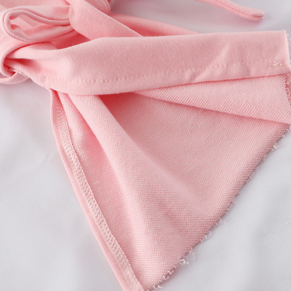 Hanorac de damă cu glugă și legături la mânecă în culoarea roz