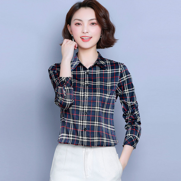 Kockás női ing hosszú ujjal - két színben