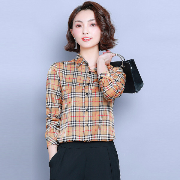 Kockás női ing hosszú ujjal - két színben