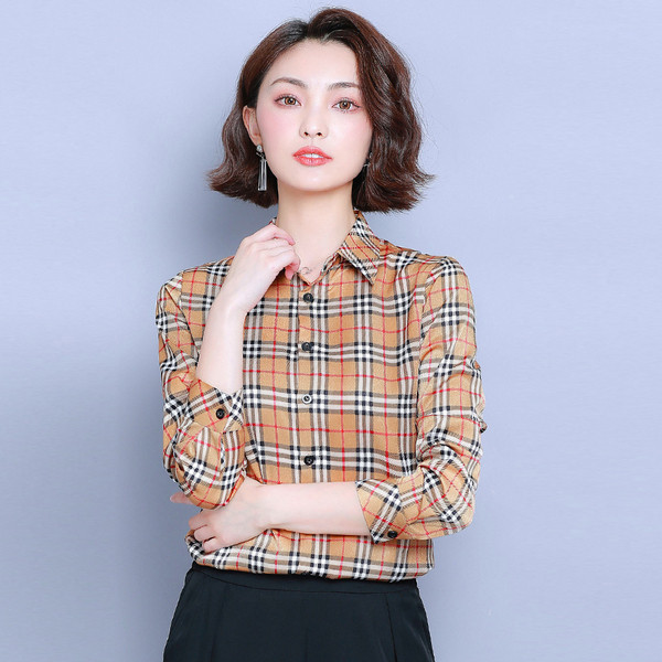 Kockás női ing hosszú ujjal - két színben