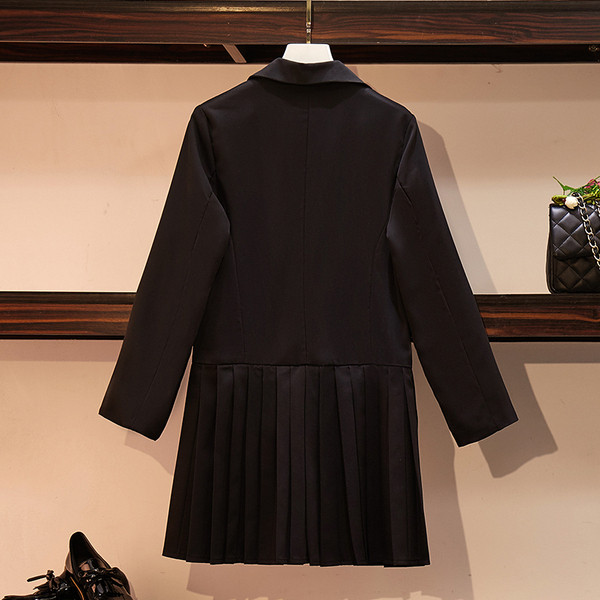 Elegáns női hosszú kabát fekete színben