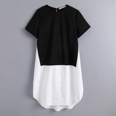 Cămașă lungă de damă cu mâneci scurte - două culori