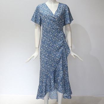 Női hétköznapi hosszú ruha rövid ujjal