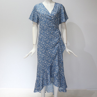 Női hétköznapi hosszú ruha rövid ujjal