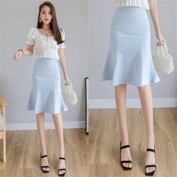 Női lezser szabású szoknya két színben