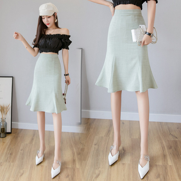 Női lezser szabású szoknya két színben