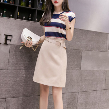 Jelenlegi női szoknya két színben - egyenes modell