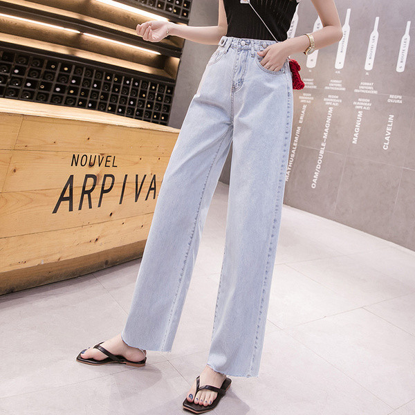 Alkalmi női farmer kék színben - széles modell