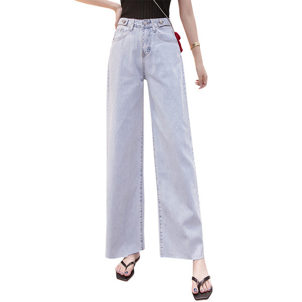 Alkalmi női farmer kék színben - széles modell