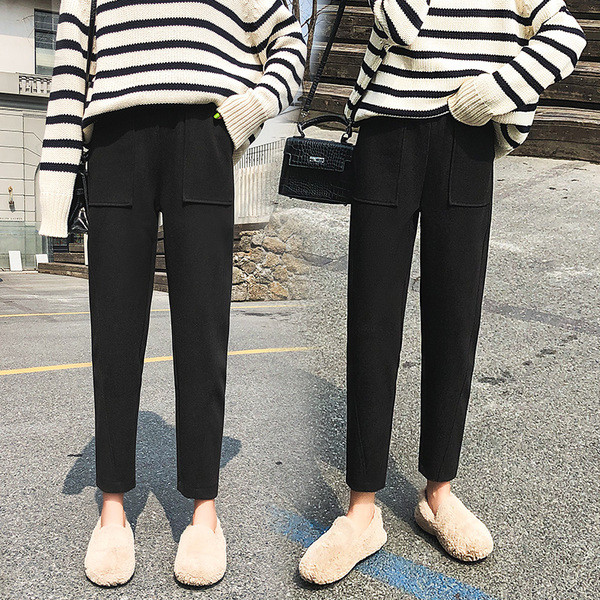 Pantaloni casual dama in doua culori – model drept