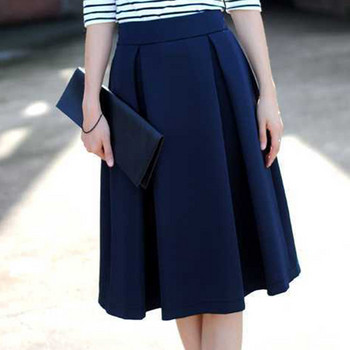 Stílusos női szabású szoknya magas derékkal, több színben