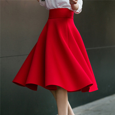 Stílusos női szabású szoknya magas derékkal, több színben