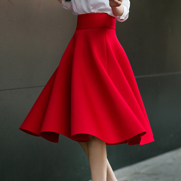 Stílusos női szabású szoknya magas derékkal, több színben