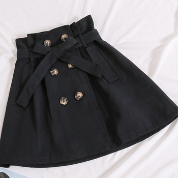 Női alkalmi szoknya gombokkal, három színben