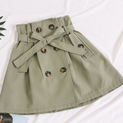 Női alkalmi szoknya gombokkal, három színben