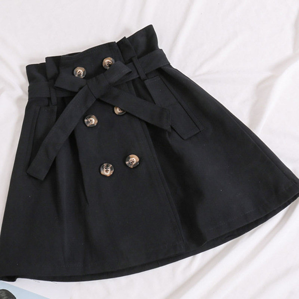 Női alkalmi szoknya gombokkal, három színben