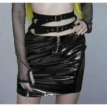 Fusta de dama neagra cu fermoar