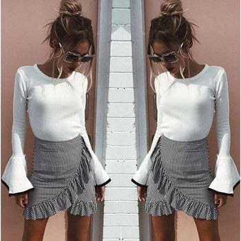 Kockás női szoknya magas derékkal