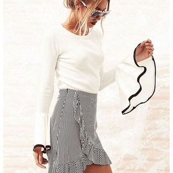 Kockás női szoknya magas derékkal