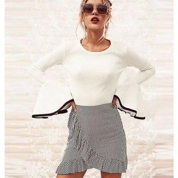 Kockás női szoknya magas derékkal