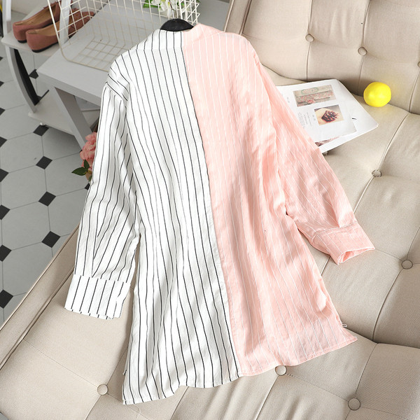 Csíkos női ing széles modell két színben