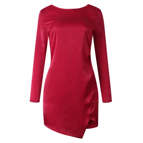 Stílusos női ruha hosszú ujjal, csupasz háttal több színben