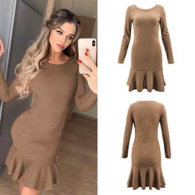 Rochie de dama de toamna cu maneci lungi in mai multe culori