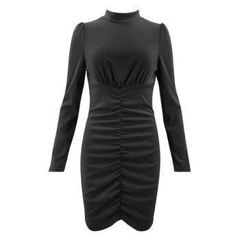 Aktuális női ruha magas gallérral, különböző színekben