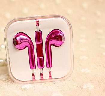 Audio Ακουστικά Earpods σε ροζ χρώμα