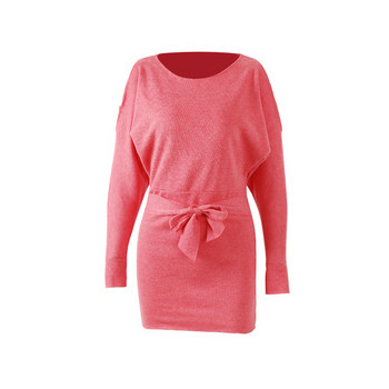 Modern női ruha csupasz váll és övvel több színben