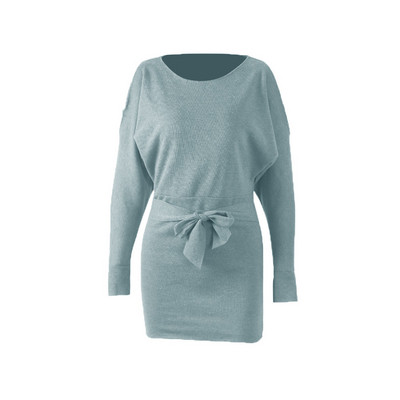 Modern női ruha csupasz váll és övvel több színben