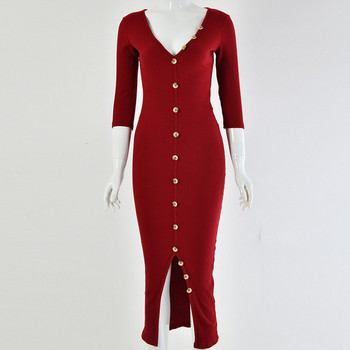 Női ruha 3/4-es ujjal és gombokkal több színben