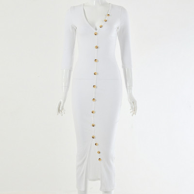 Női ruha 3/4-es ujjal és gombokkal több színben